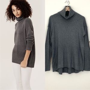 Lou & Grey Gray Turtleneck Sweater Oversized XS